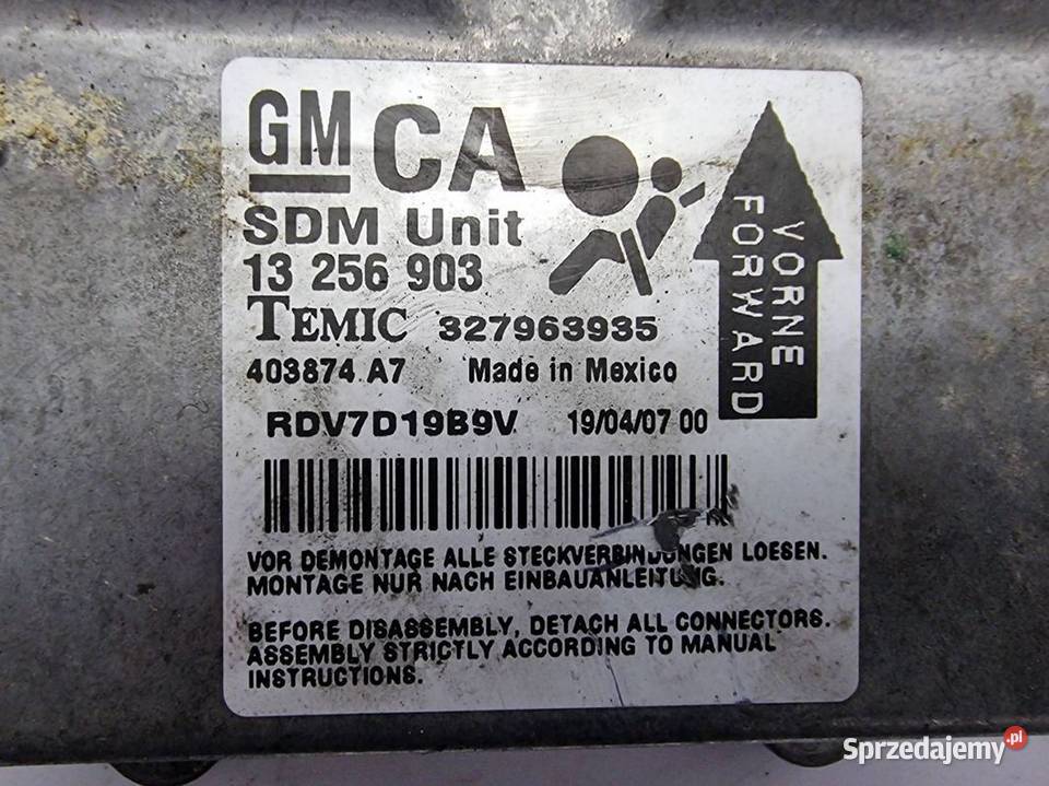 SENSOR AIRBAG OPEL CORSA D 13256903 Lipno