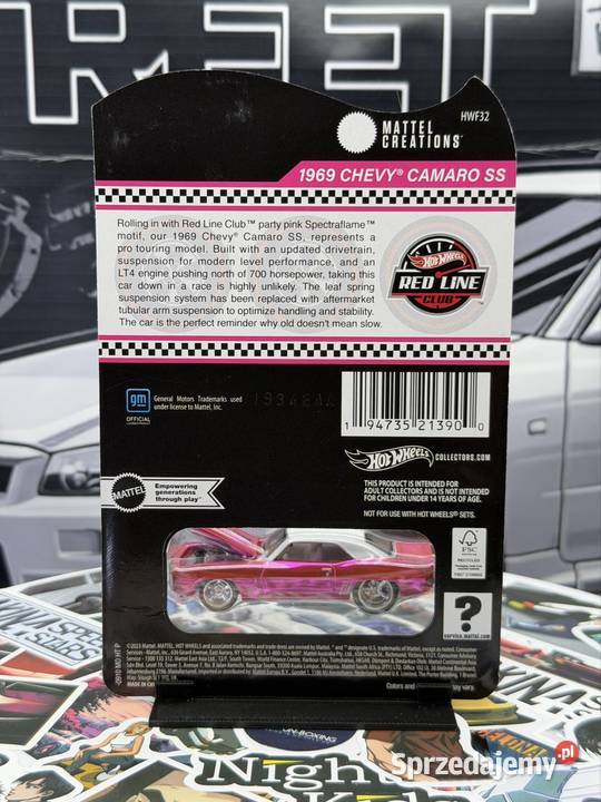 Hot Wheels RLC 1969 Chevy Camaro SS Pink BOX 23 Samochody i pojazdy Wrocław