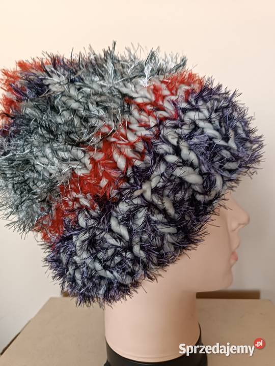 Czapka puchata handmade Elz8 Otwock