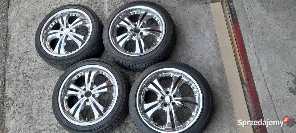 Felgi Chromowane 5x100 18 z rantem z oponami pomorskie Kwidzyn