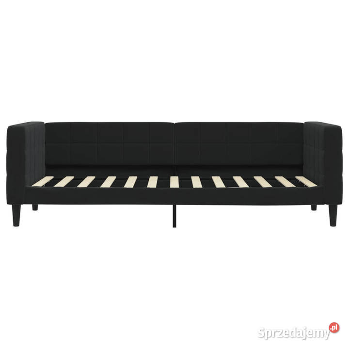 Sofa rozsuwana czarna aksamit 80x200 WM3196688 Warszawa sprzedam