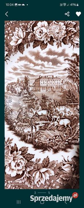 Talerz płaski ozdobny porcelana angielska Antyki, Sztuka, Kolekcje Gliwice sprzedam