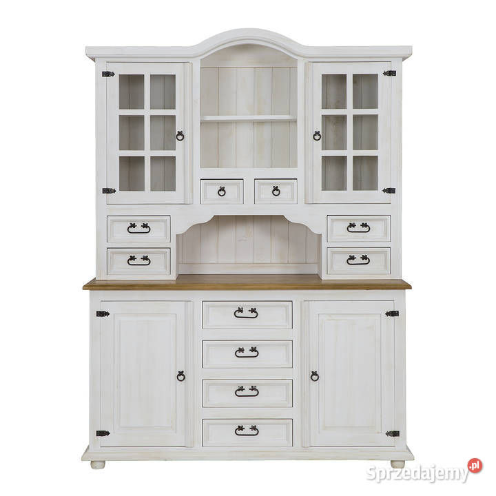 Drewniany kredens kuchenny biały VIT 117 SLIM