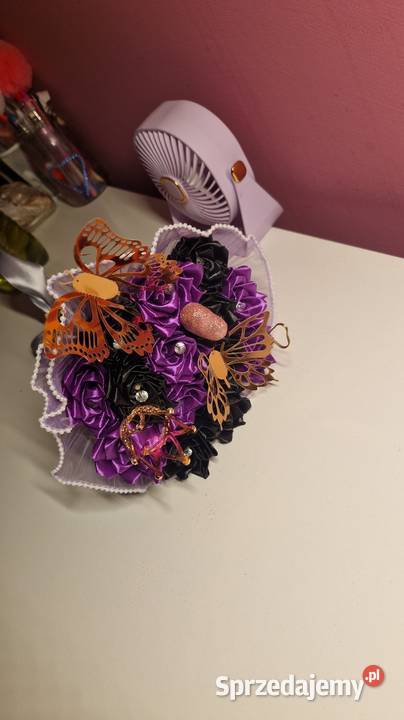 Własno ręczne bukiety ze wstąrzki dolnośląskie Kunice