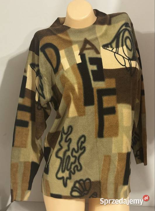 Sweter damski we wzory abstrakcyjne Rozmiar 40(L) mazowieckie