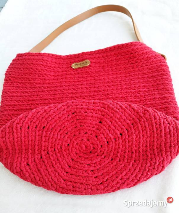 Torebka shopperka crochet ręcznie robiona 33cm Piotrków Trybunalski