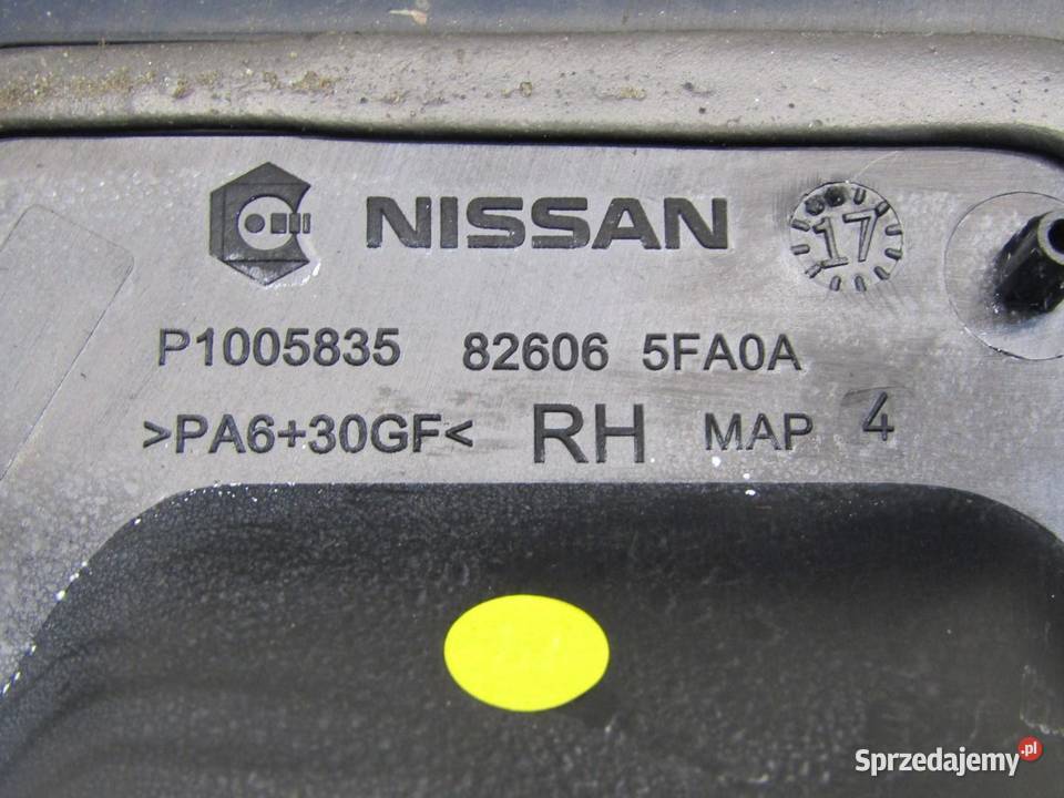 KLAMKA DRZWI PRAWA TYLNA PRAWY TYŁ NISSAN MICRA lubelskie