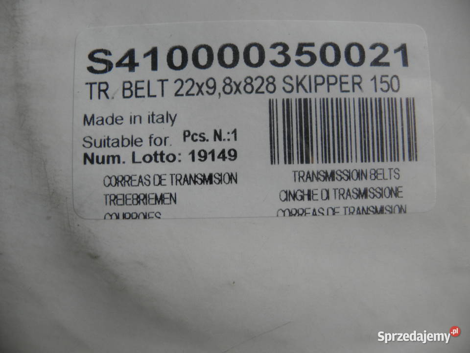 Pasek klinowy Piaggio Skiper 22xx 98 x 828 mazowieckie Nowe Osiny