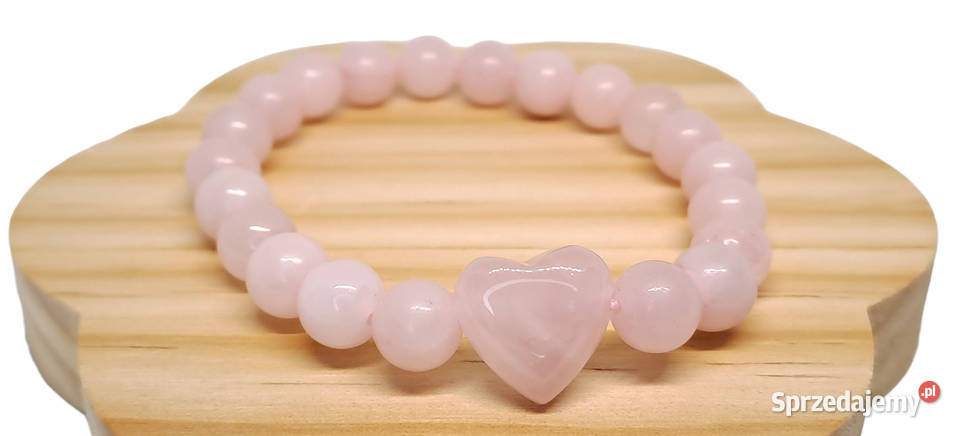 Bransoletka z kwarcu różowego KWARC RÓŻOWY serce Warszawa