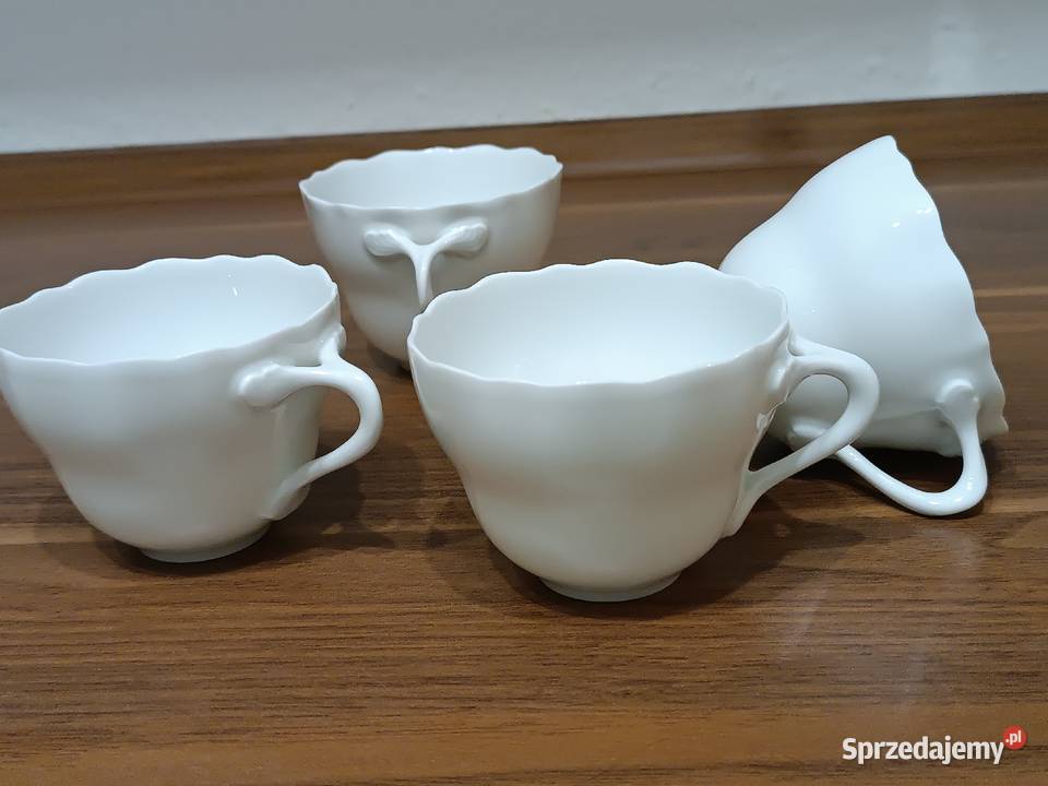 Biała porcelana filiżanki Gorlice