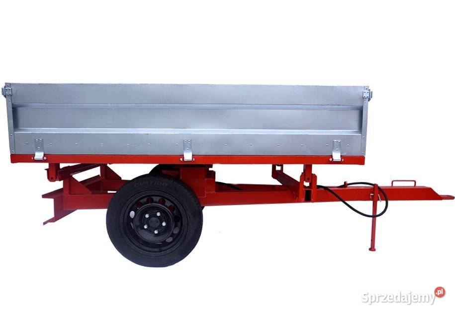 Przyczepa rolnicza jednoosiowa z kiprem Geograss podkarpackie Tajęcina