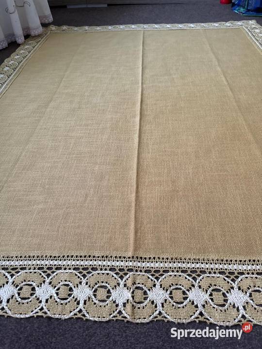 obrus len wysokiej jakości do kolekcji śląskie Zabrze