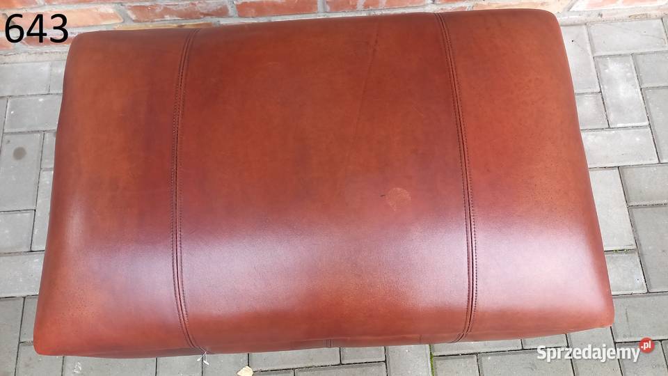 Puf skórzany brązowy otwierany Podnóżek zachodniopomorskie Gawroniec