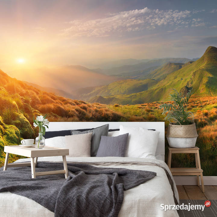 Tapeta fototapeta Góry zachód słońca Leszno