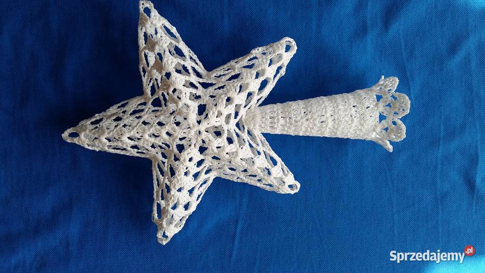 Gwiazda 3d szpic na szydelku szydełkowe ozdoby śląskie sprzedam