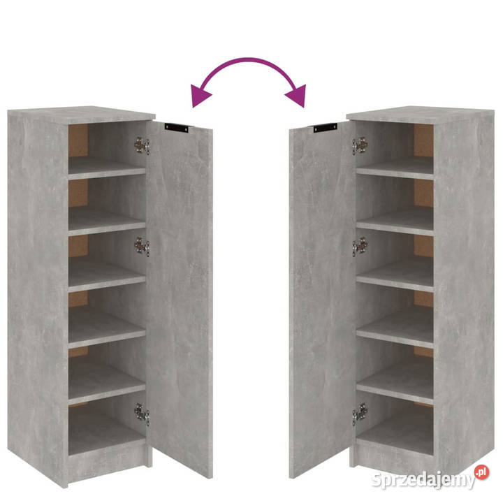 Szafka na buty szarość betonu 30x35x100 WM811434 mazowieckie Warszawa