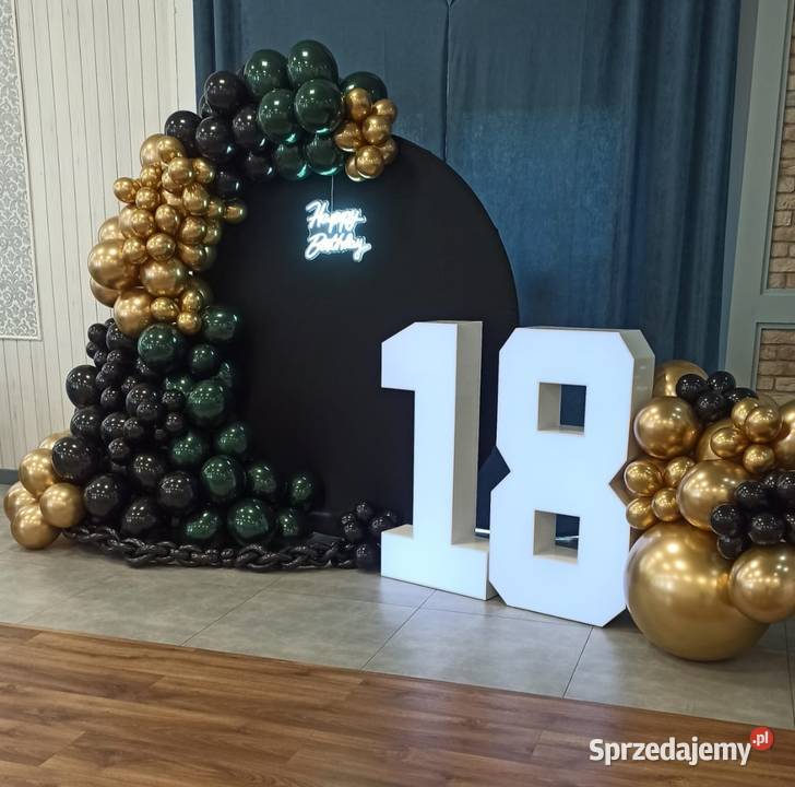 Ścianki balonowe dekoracja urodziny 18 wesela Kalisz