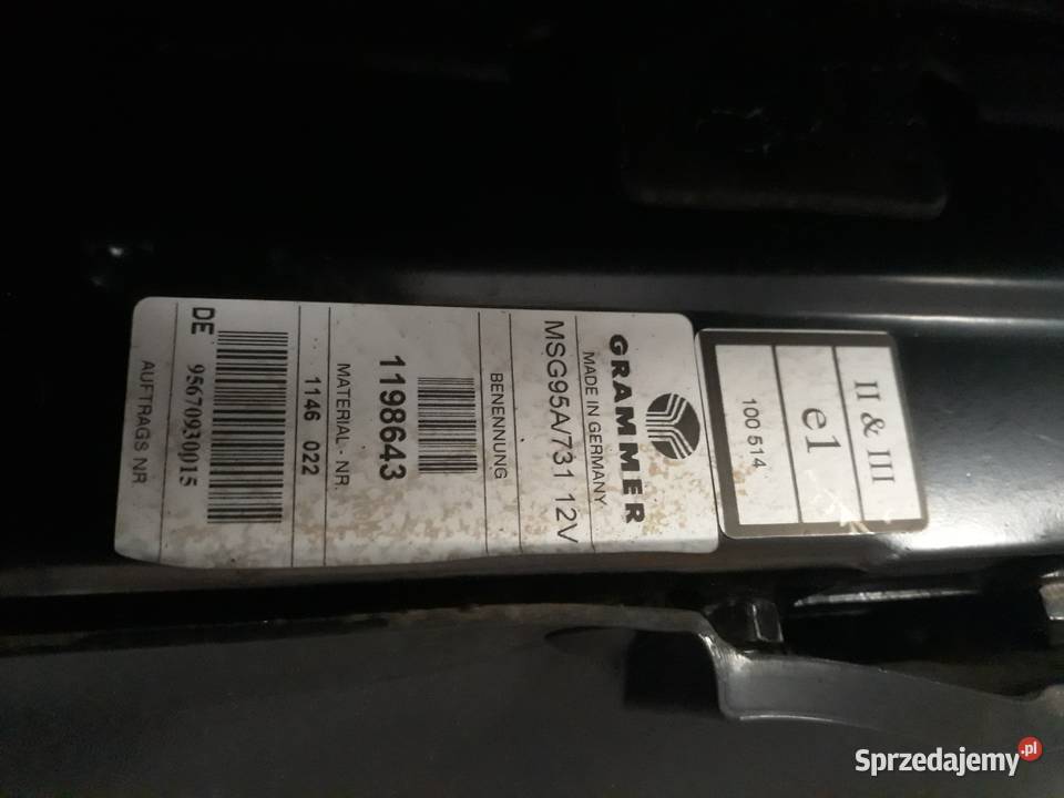 Siedzenie fotel operatora Grammer Rolnictwo Błędów