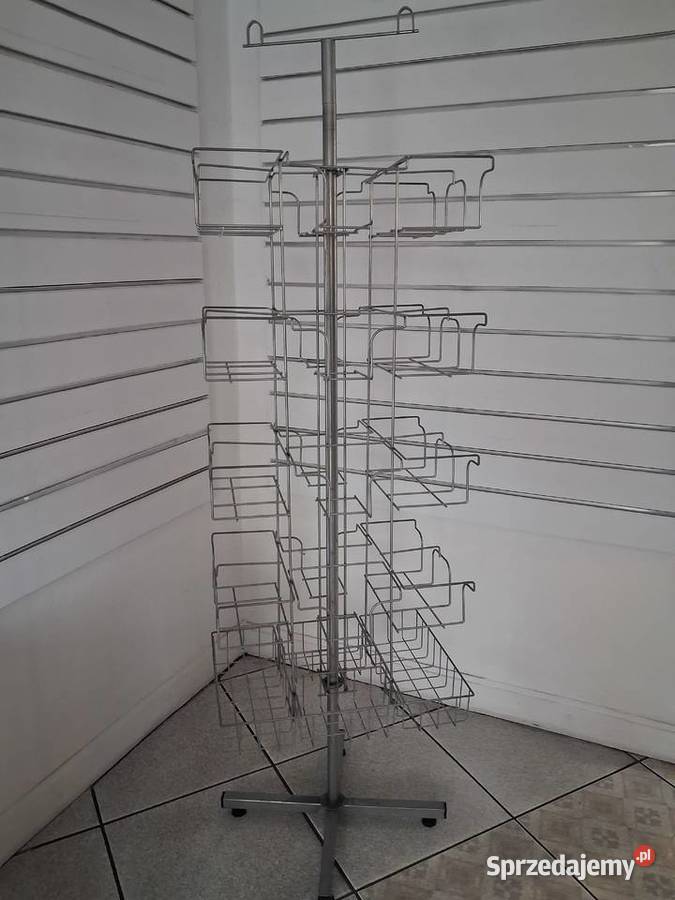 stojak ekspozytor metalowy obrotowy śląskie Cieszyn sprzedam