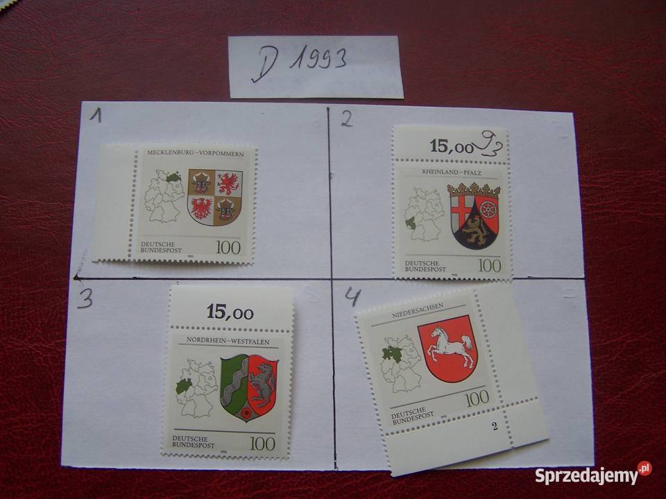 Niemcy 1993 MNH Znaczki z roczników WYBIERAJ Tychy