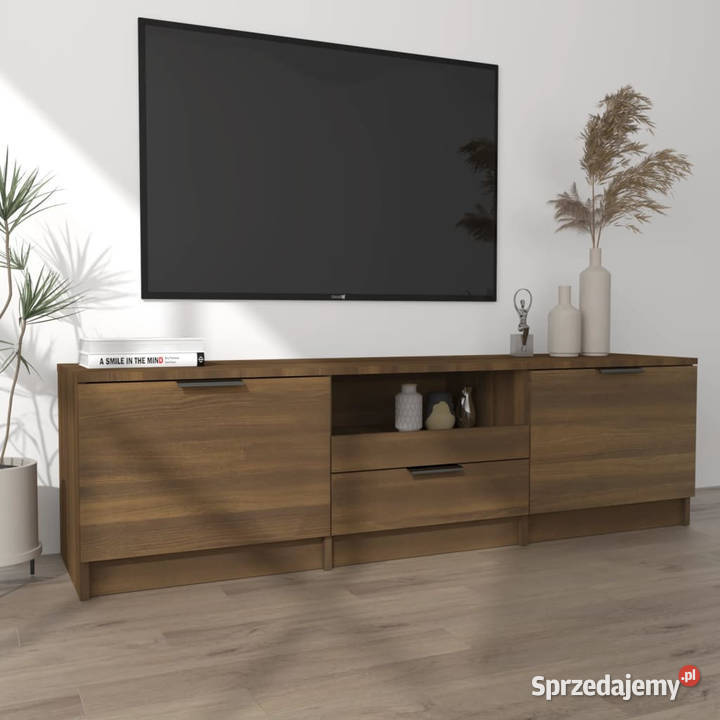 Szafka pod telewizor brązowy dąb 140x35x40 Szafki Warszawa