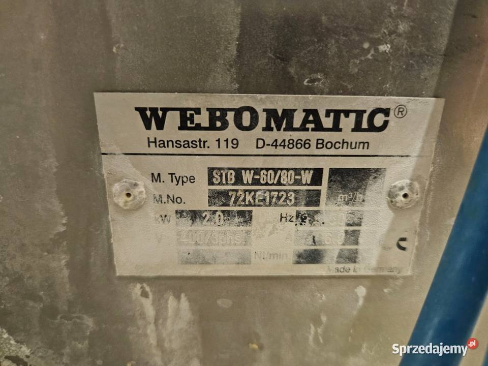 Linia do pakowania Cryovac VS95TS Webomatic STB Produkcja