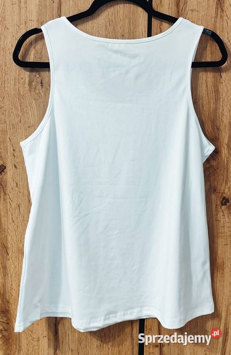 Biały tank top z nadrukiem Barczewo