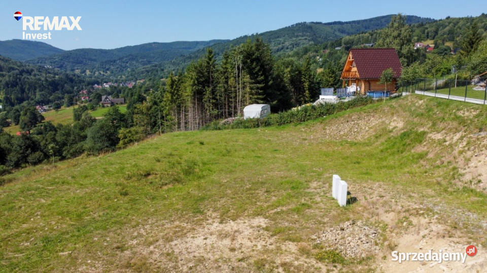 Działka budowlana 732 m z widokiem na góry 732m2 Zawoja