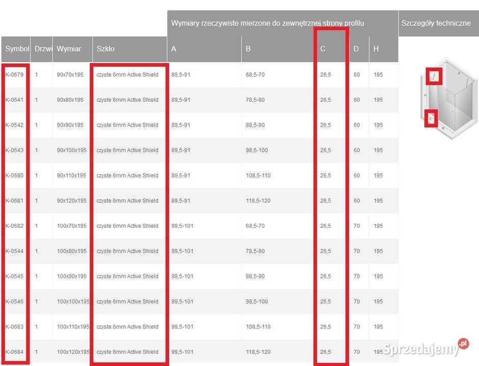 SZYBA PRYSZNICA TRENDY SOLEO BLACK 265 WSPORNIK Rzeszów
