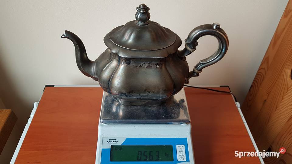 Stary dzbanek imbryk na herbatę Niemcy srebro Dąbrowa Górnicza