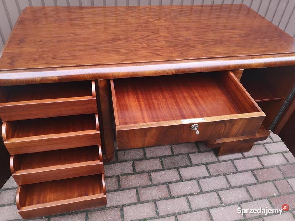Biurko ARTDECO Orzech Zgrabne Stare Antyk Meble Swarzędz