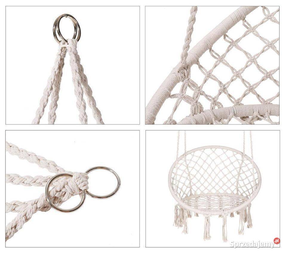 Ażurowa huśtawka ogrodowa fotel wiszący z Poznań