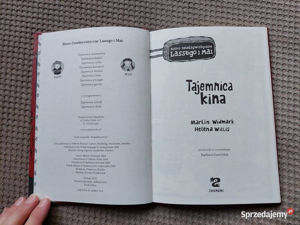 Tajemnica kina Martin Widmark Helena Willis Beletrystyka, powieści Kraków