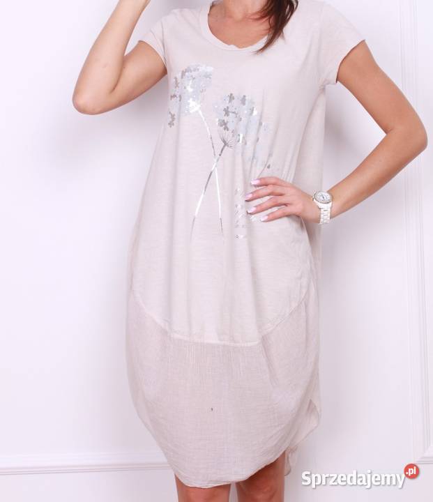 Sukienka mini tunika dmuchawce 4 pastelowe Białystok sprzedam