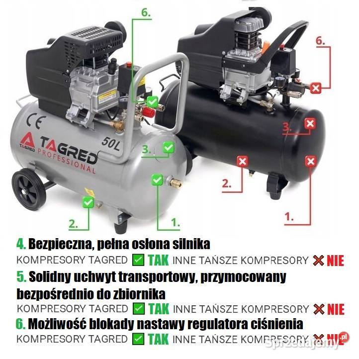 Kompresor Olejowy 50L Sprężarka Olejowa 50L 38 kujawsko-pomorskie Nowe
