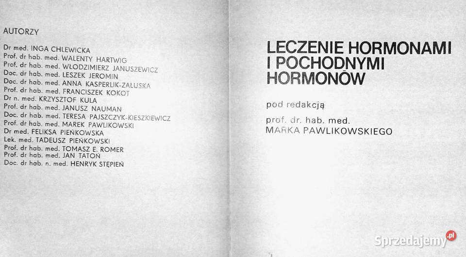 Leczenie hormonami i pochodnymi hormonów Marek Chełm
