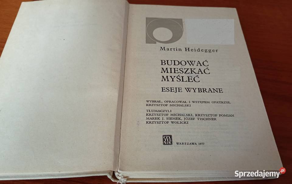 Budować mieszkać myśleć eseje wybrane Martin Podręczniki Gdańsk