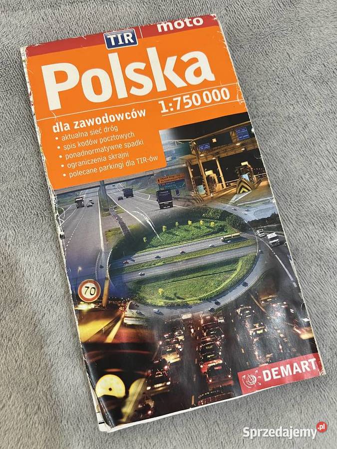 Mapa Polska zawodowców Tir Moto Demart 11750000 Jasło