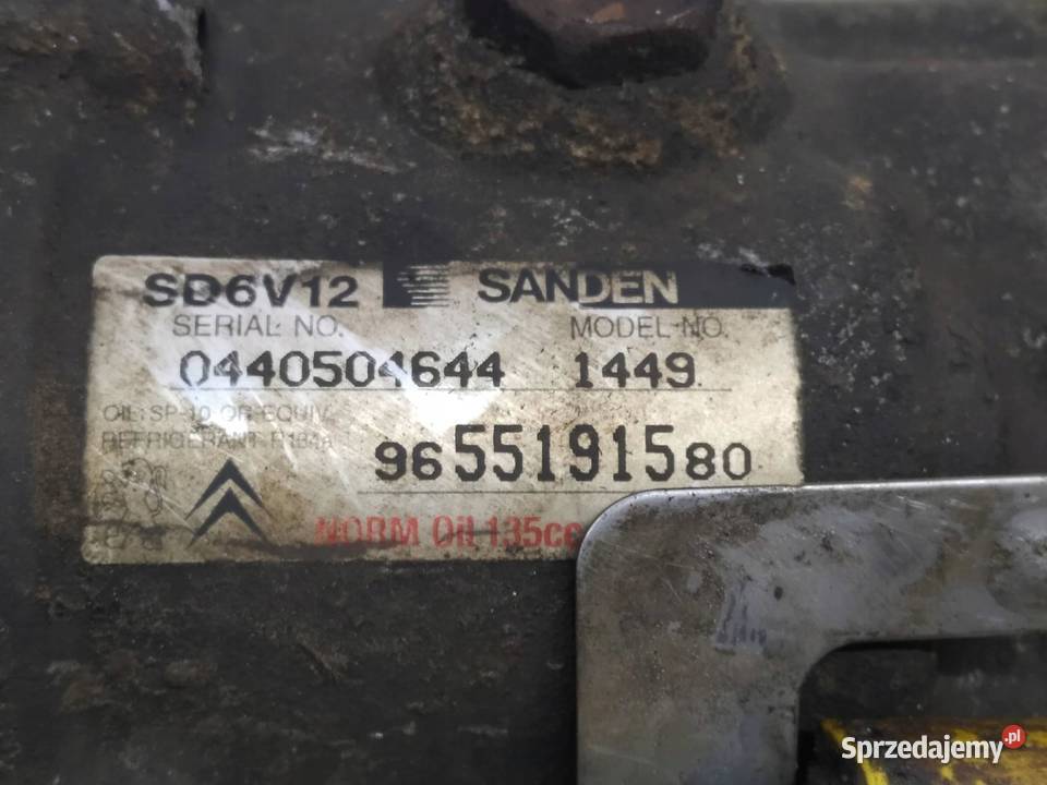 SPRĘŻARKA KLIMATYZACJI 9655191580 16 16V Citroen