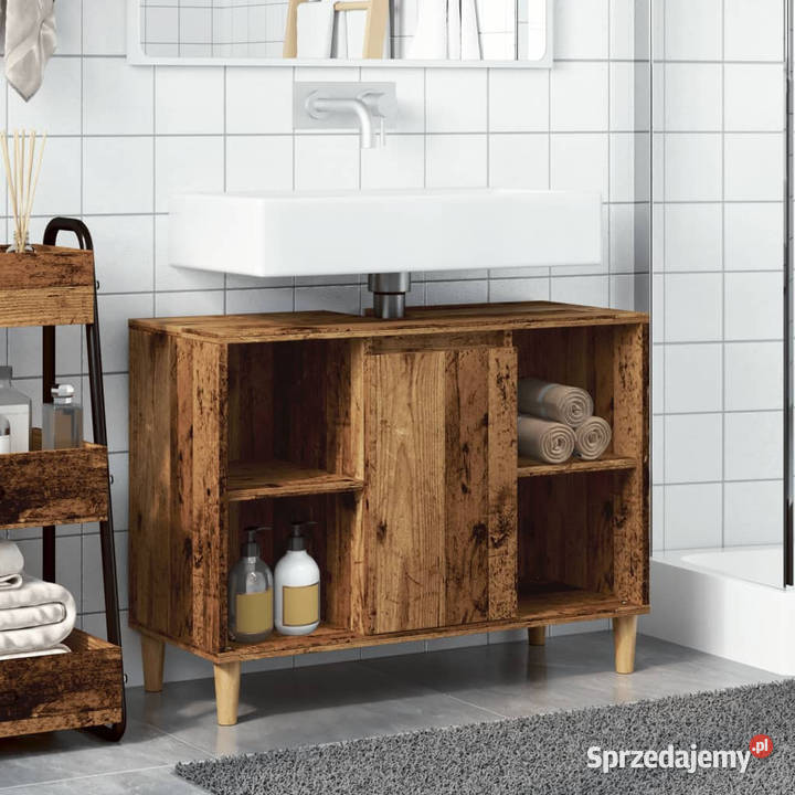 Szafka łazienkowa stare drewno 80x33x60 WM857133 Warszawa
