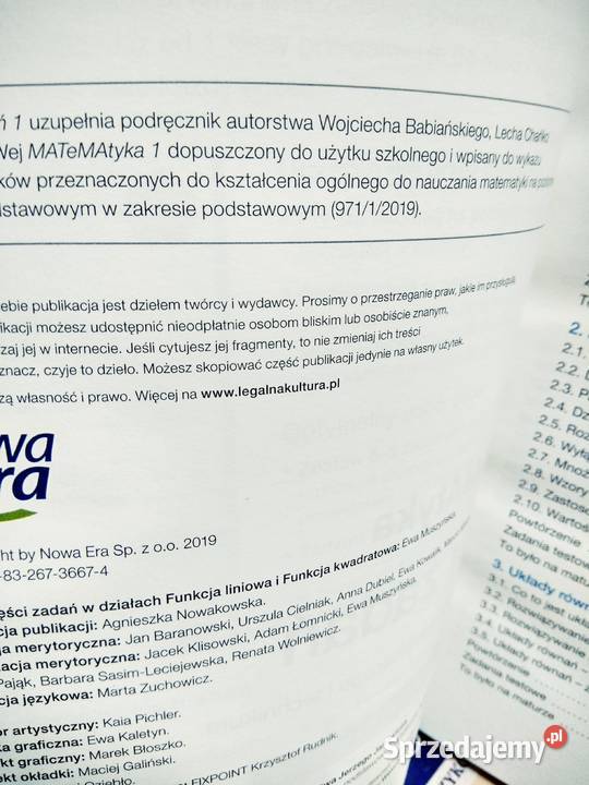 Zbiór zadań 1 nowa era matematyka ponadpodstowa mazowieckie Warszawa