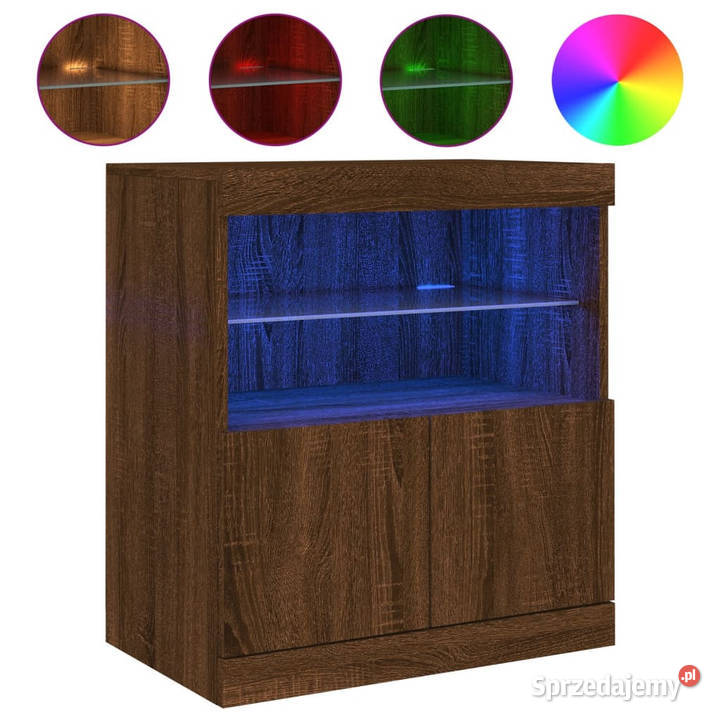 Szafka z oświetleniem LED brązowy dąb 60x37x67 Warszawa sprzedam
