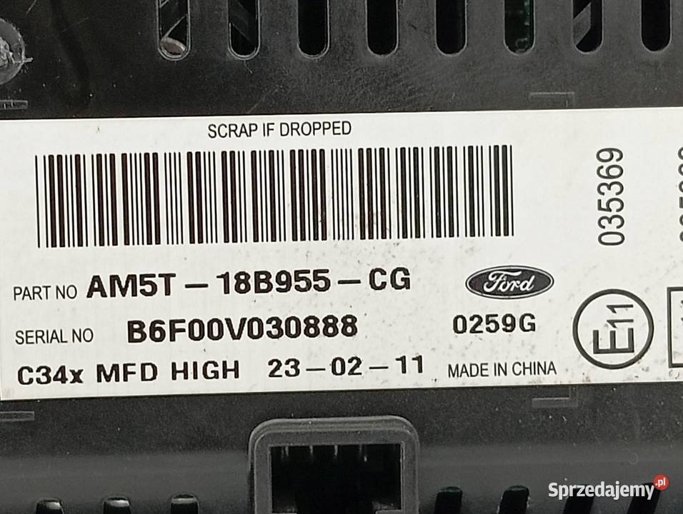 WYŚWIETLACZ AM5T18B955CG Ford Focus Mk3 20102019