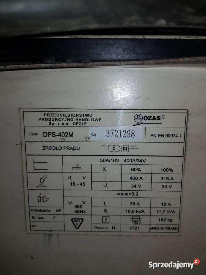 Spawarka migomag OZAS 402M z podajnikiem Pozostałe Bytom