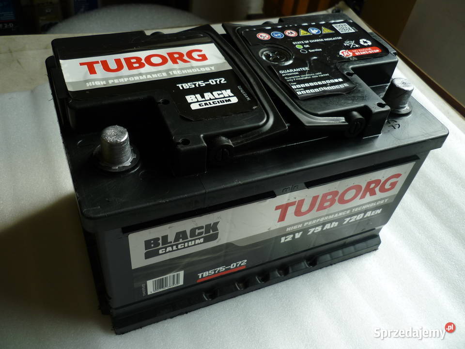 Akumulator TUBORG 75AH 720A używany sprawdzony osobowe Poznań