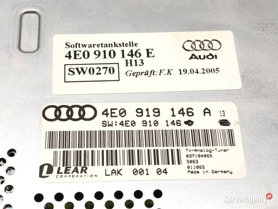 TUNER RADIA AUDI A6 C6 4E0910146E 0411