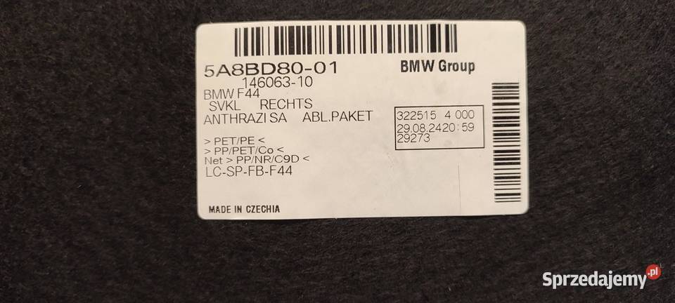 BMW F44 218I BOCZEK BAGAŻNIKA PRAWY 5A8BD80 dolnośląskie