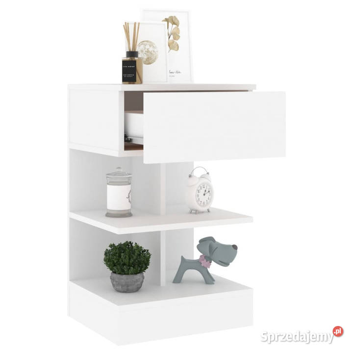 Szafka nocna biała 40x35x65 materiał mazowieckie