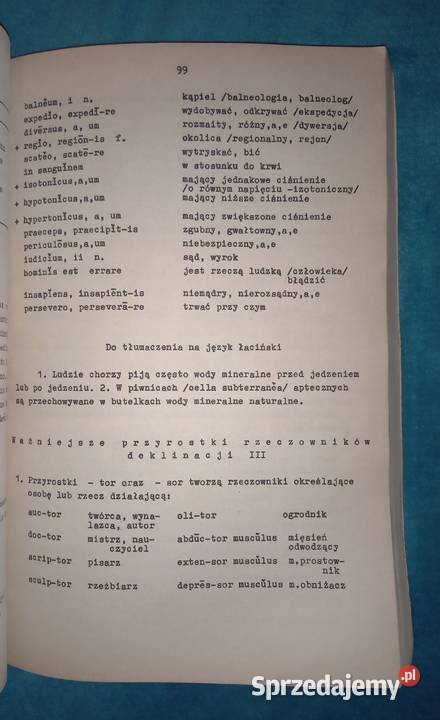 Sprzedam książkę Język Łaciński PSM techników Bukowno
