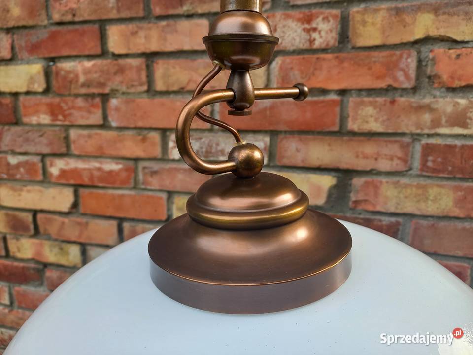 Żyrandol szklany metalowy holenderski z
